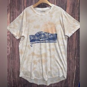 Caliville Wave Graphic Short Sleeve Tee Shirt - Men’s Size L, XL, 2XL